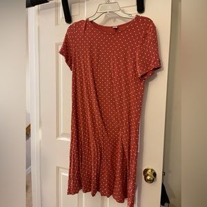 Old Navy Pink Polkadot Swing Dress